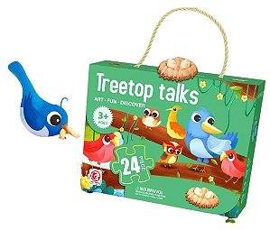 Quebra-cabeça infantil de desenho animado - Encontro das aves