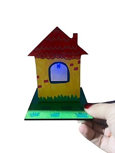 Casinha Iluminada de MDF
