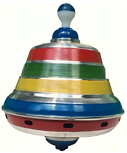 Pião Sonoro De Metal Colorido Clássico Anos 80 - Imc Ps 83