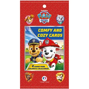 Cards de colorir patrulha canina - vermelho