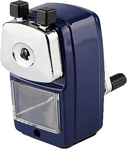 Apontador de Mesa Manual para Lápis com Manivela e Reservatório Coletor