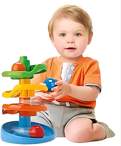 Torre De Bolinhas Infantil Espiral / Bambola Brinquedos Cor Amarelo