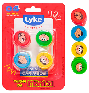 Carimbo Lyke - Turma Da Mônica - Blister C/ 4 Un