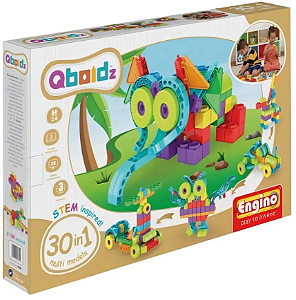 Blocos de Construção Engino Qboidz QB30 170 Peças Carro Robô Trem