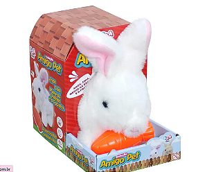 Coelhinho de pelúcia - coleção amigo pet