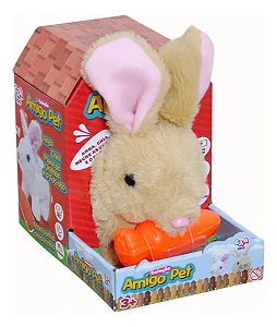 Coelhinho de pelúcia - coleção amigo pet