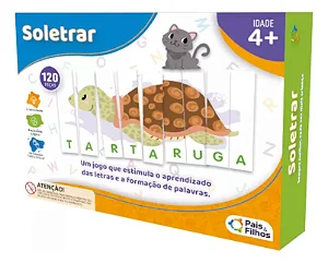 Jogo educativo soletrar pais & filhos - 120 peças Infantil pedagógico