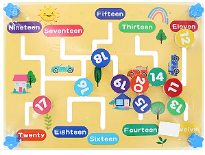 Labirito de madeira - números