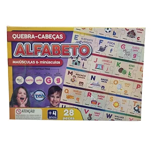 Jogo quebra cabeça alfabeto maiúsculas & minúsculas português