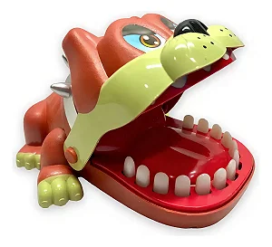 Brinquedo cão bravo morde o dedo
