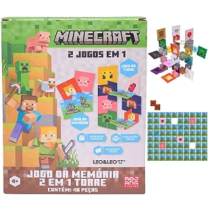 Jogo da memória 2 em 1 minecraft
