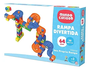 Rampa divertida brinquedo educativo infantil - 64 Peças