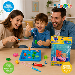 Jogo Pesca Brinquedo Magnetica Peixinhos