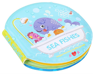 Livro sensorial infantil de banho
