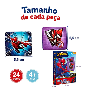 Jogo da memória Spider-man 24 partes
