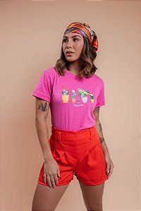 T-SHIRT - REGUE-SE - ROSA