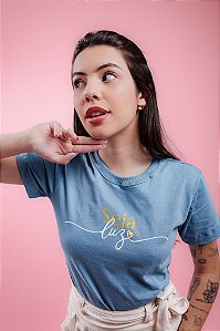 T-SHIRT - SEJA LUZ - AZUL