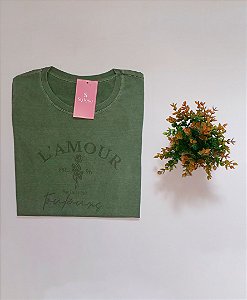 T-SHIRT ESTONADA - L'AMOUR - VERDE