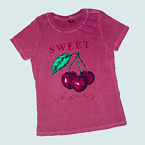T-SHIRT ESTONADA - CEREJA - VERMELHA