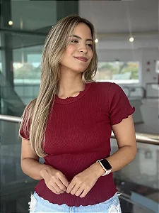 T-SHIRT RIBANA NUVEM - MARSALA