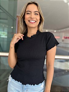 T-SHIRT RIBANA NUVEM - PRETA
