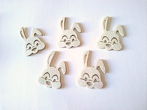 5 Adesivos Pet Coelho Branco Pascoa Atacado