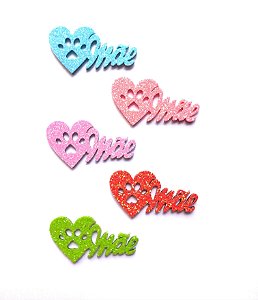 5 Adesivos Pet Mãe Coração Pet