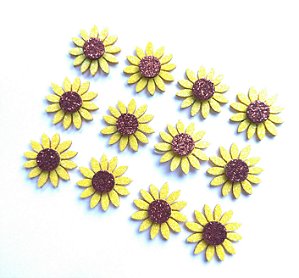 30 Adesivos Pet Girassol