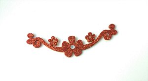 1 Adesivo Pet Tiara Flor Vermelha