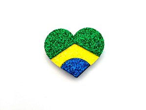 1 Adesivo Pet Coração Brasil Copa