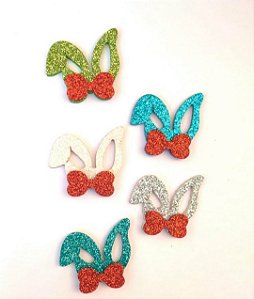 5 Adesivos Pet Orelha Coelho pascoa