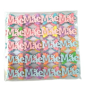 Pacote com 20 Laços Adesivados Mãe