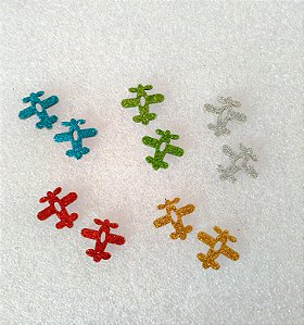 10 Adesivos Pet Avião Coloridas