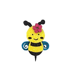 1 Adesivo Pet Abelha com flor