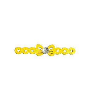 1 Adesivo Pet Tiara Laço Amarelo