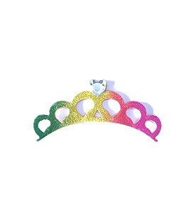 1 Adesivo Pet Tiara strass coração