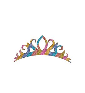 1 Adesivo Pet Tiara Coroa arco iris