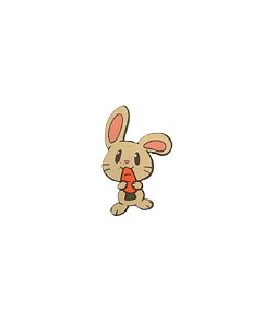 1 Adesivo Pet Coelho com cenoura páscoa luxo