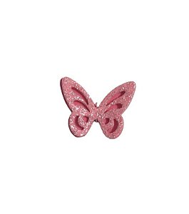 1 Adesivo Pet Borboleta 3d Rosa com Rosa