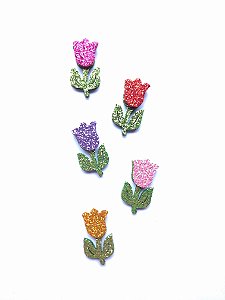 30 Adesivos Pet Tulipa