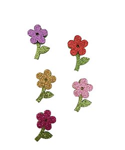 30 Adesivos Pet Flor Caule