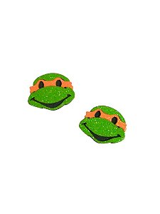 25 Adesivos Pet Tartaruga Ninja Laranja