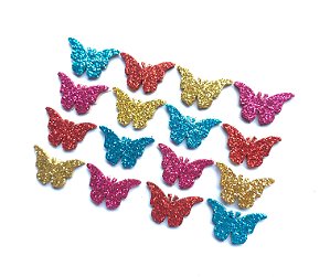 60 Adesivos Pet Borboleta