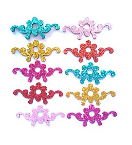 30 Adesivos Pet Tiara Flor