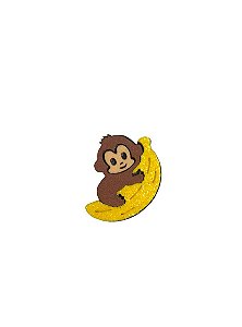 1 Adesivo Pet Macaco Banana