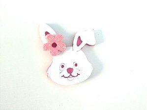 25 Adesivos Pet coelha com flor pascoa