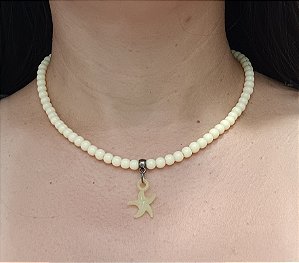 Colar Choker Gargantilha Estrela Amarelo | Ref: CL1184