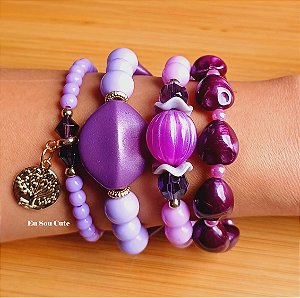 Mix Pulseiras Roxo | Ref: KITPLBR495