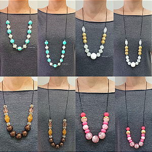 Colar Longo Ajustável 2 em 1