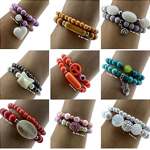 10 Kits Pulseiras ( Com 2 Pulseiras em cada ) - Atacado / Revenda